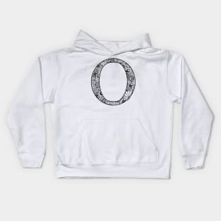 Floral Letter Capital O Kids Hoodie